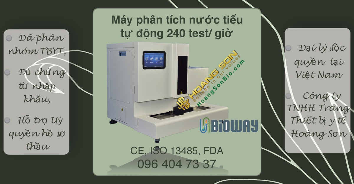 Authorization Distributor Vietnam - Bioway - China - Automatic Urine Analyzer 240 Test Hour